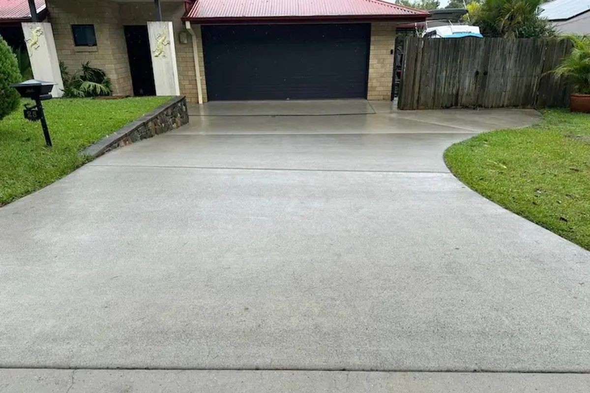 After: Clean Pressure Washed Concrete