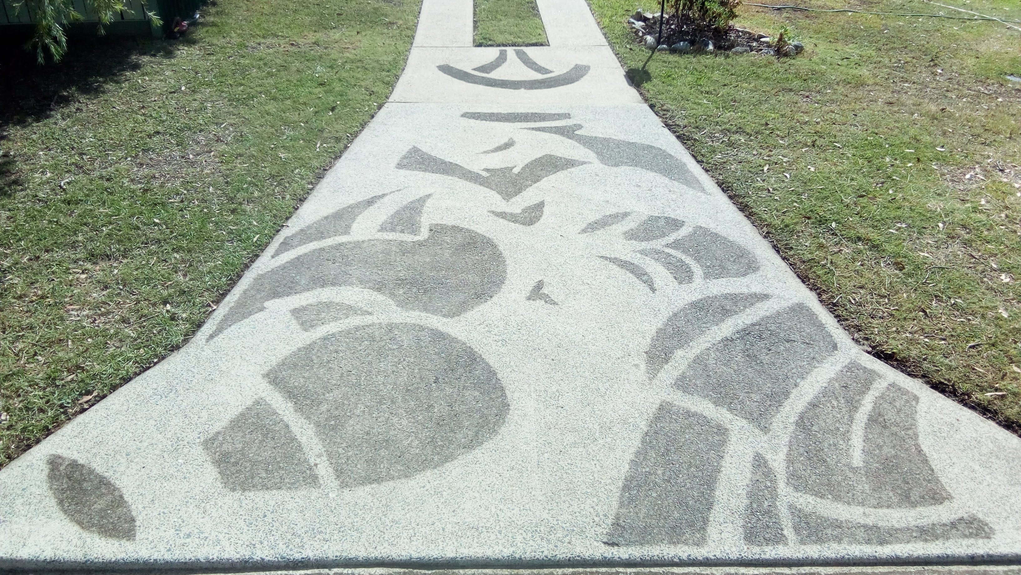 Cleaned Commercial Concrete Surface